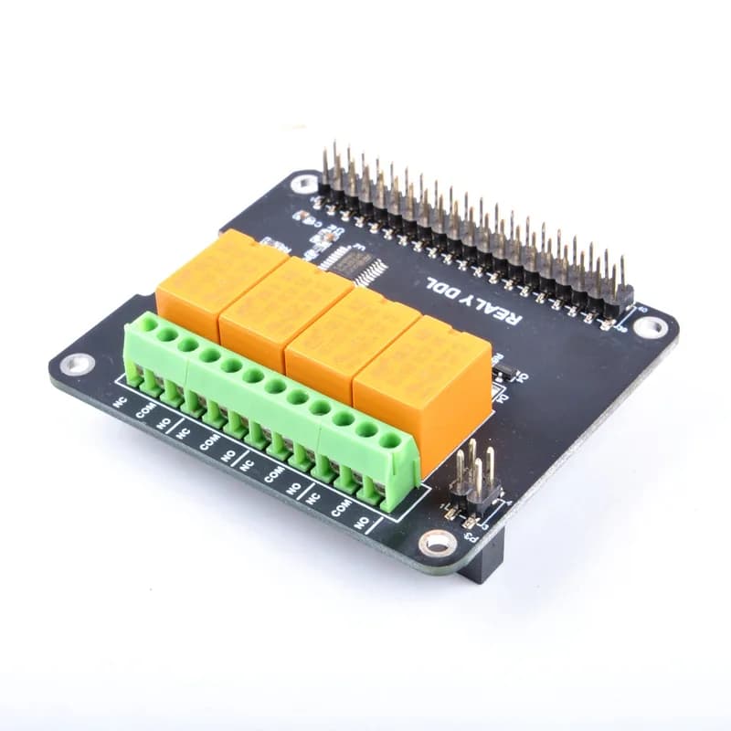 4-канальный модуль релейной платы для Raspberry Pi, модуль силового реле для Raspberry Pi 5/4B, Raspberry Pi 3 Model B+ и Raspberry Pi 3/2 Model B (программирование не требуется/программируется)