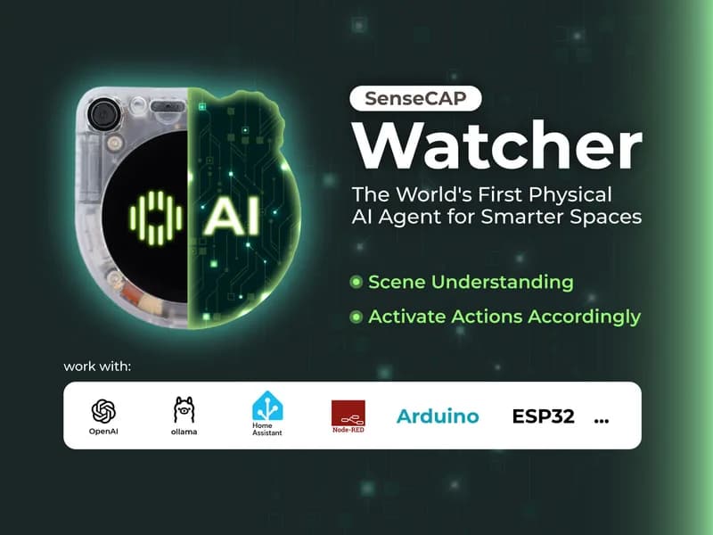 SenseCAP Watcher W1-A Прозрачный корпус — физический агент искусственного интеллекта для умных пространств