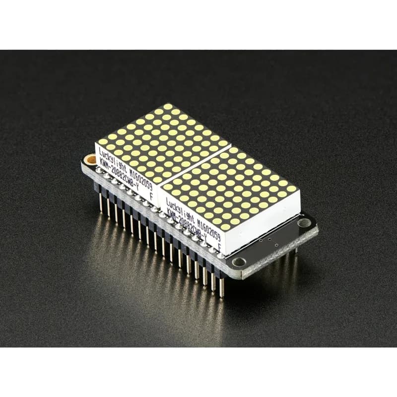 Комплект светодиодного матричного дисплея Adafruit 0.8 8x16 FeatherWing - белый