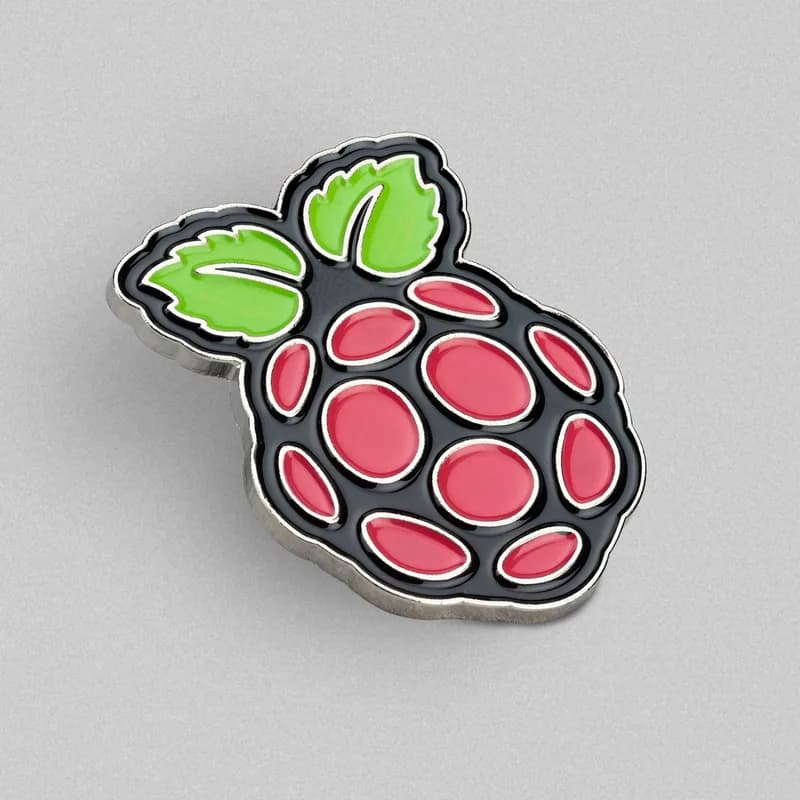 Железный штампованный значок Raspberry Pi