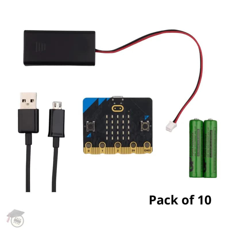 BBC Microbit v2.2 Пакет из 10 стартовых наборов (CLUB-пакет)