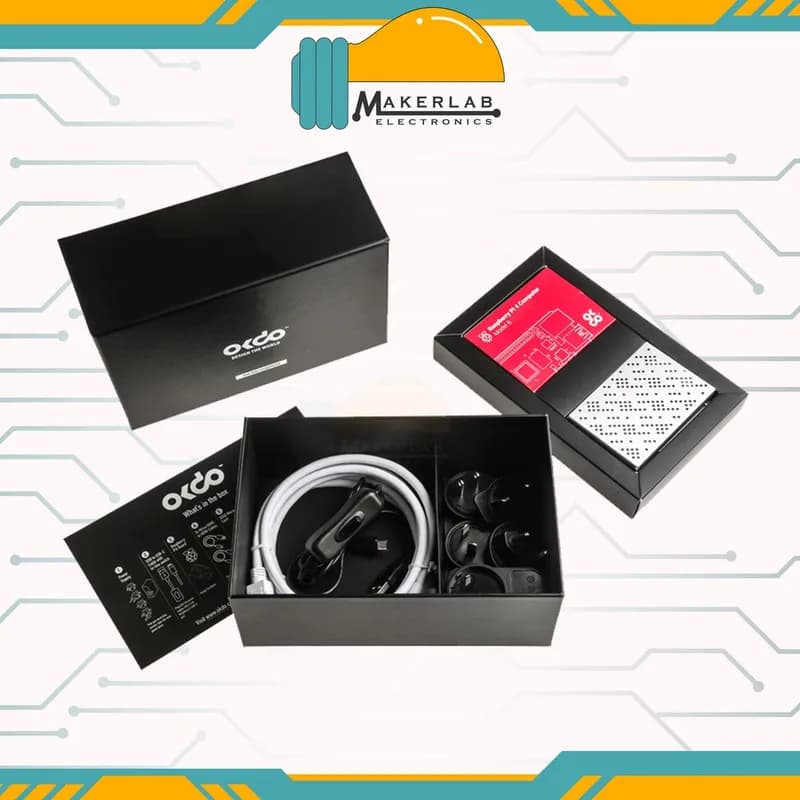 Raspberry Pi 4 Model B 8 ГБ ОЗУ Стартовый комплект OKdo Kit__ Пассивный официальный блок питания — 32 ГБ