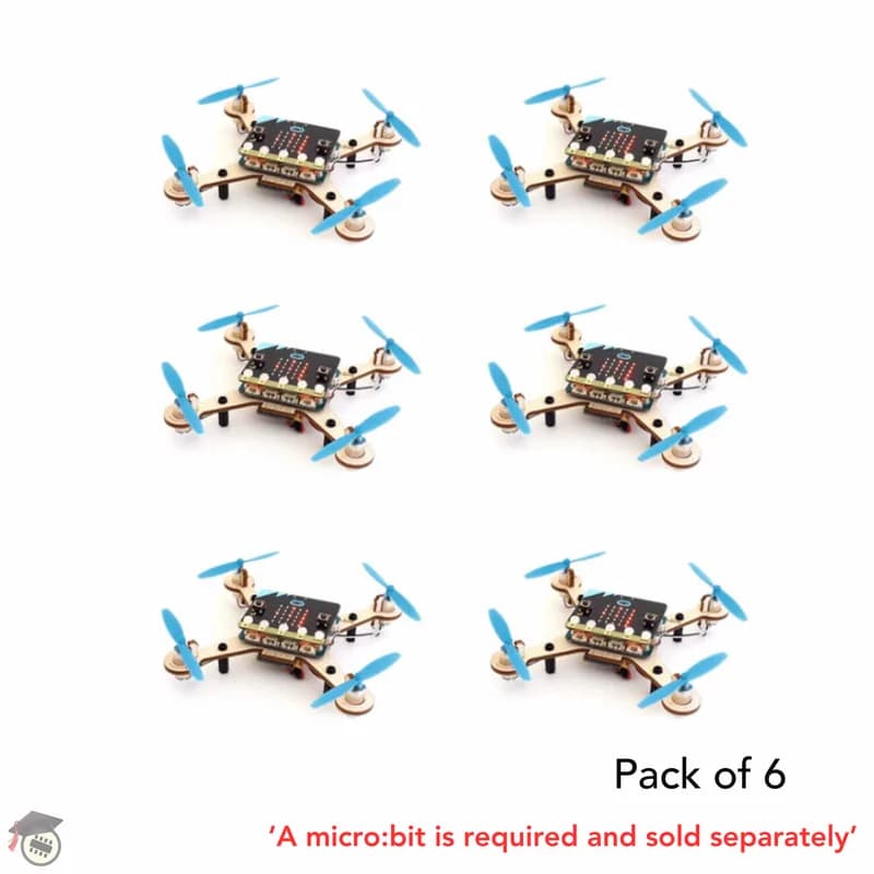 Дрон Air:bit 2 для micro:bit — Комплект для занятий — 6 шт.
