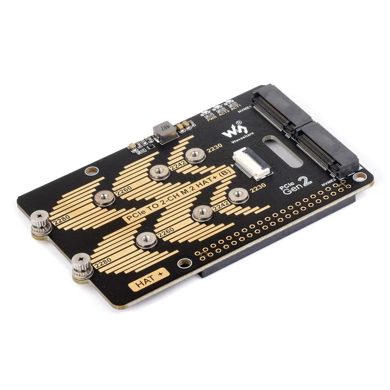 2-канальный M.2 HAT+ для Raspberry Pi 5