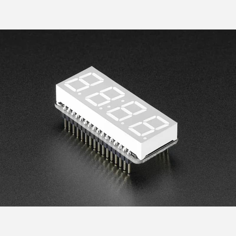 Adafruit 4-значный 7-сегментный светодиодный матричный дисплей FeatherWing - желтый