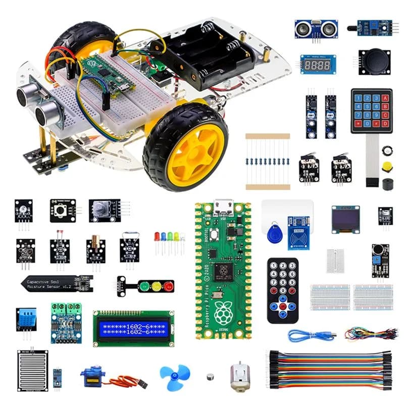 Расширенный комплект Elecrow Raspberry Pi Pico: включает 32 модуля и 32 урока по проекту