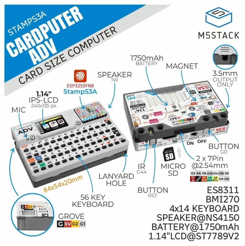 M5Stack Cardputer AdvM5StampS3A