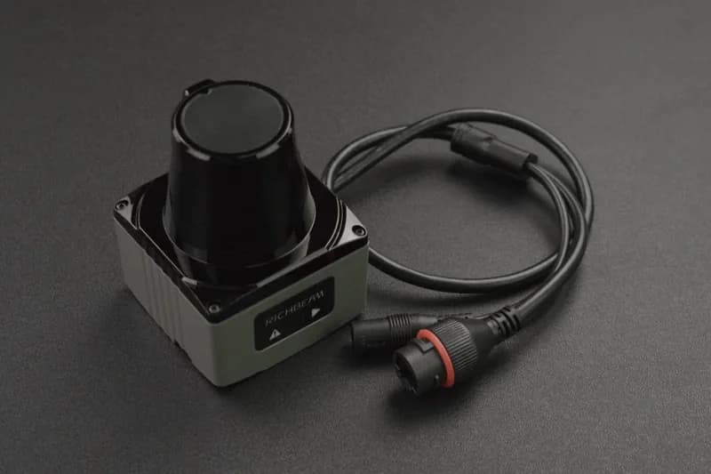 LakiBeam 1S - 270-градусный однолинейный 2D ToF LiDAR промышленного класса (15 м, 12 В, Ethernet UDP, IP65)