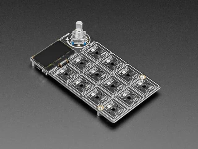 Adafruit MACROPAD RP2040 Bare Bones — клавиши 3x4 + кодировщик + OLED