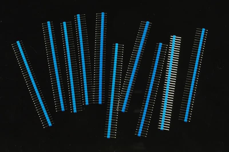 0,1 дюйма (2,54 мм) штекерные разъемы Arduino (прямые синие, 10 шт.)