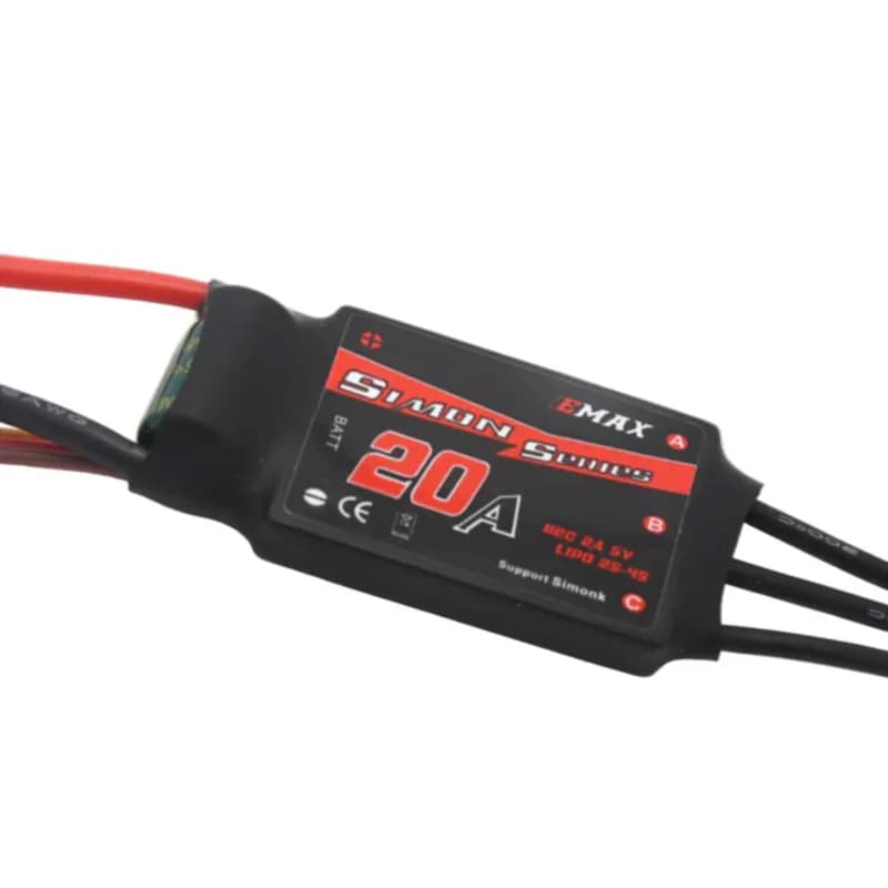 EMAX Simon Series 20A 2-4S LiPo бесщеточный электронный регулятор скорости для дронов и радиоуправляемых самолетов