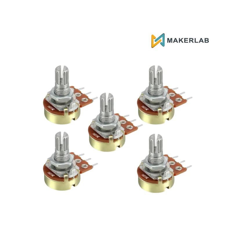 5шт B10кОм Потенциометр Металл