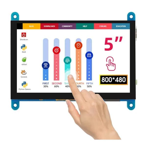 Elecrow RC050 5-дюймовый емкостный сенсорный ЖК-дисплей 800x480 – HDMI Raspberry Pi монитор
