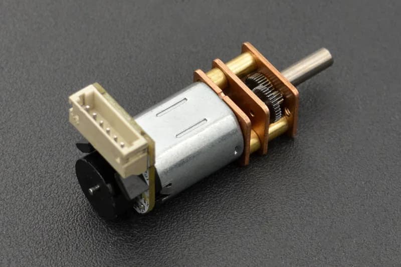 Мотор-редуктор Micro Metal с энкодером - 6 В, 155 об/мин, 100:1