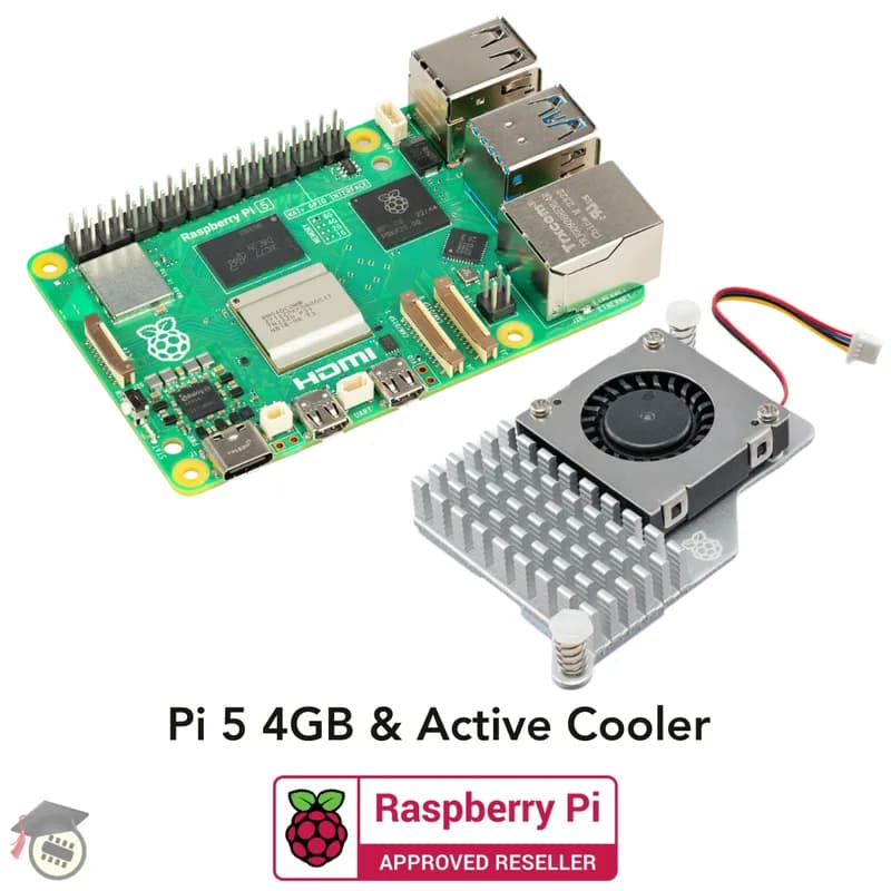 Pakronics® Raspberry Pi® 5 4 ГБ с активным охлаждением
