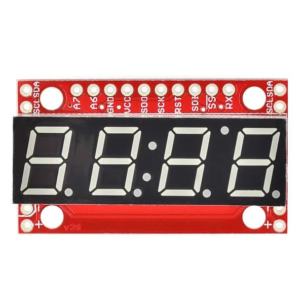 SparkFun 7-сегментный последовательный дисплей - белый