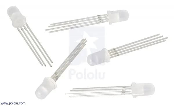 T1-3/4 (5 мм) RGB светодиод с рассеянной линзой (5 шт.)