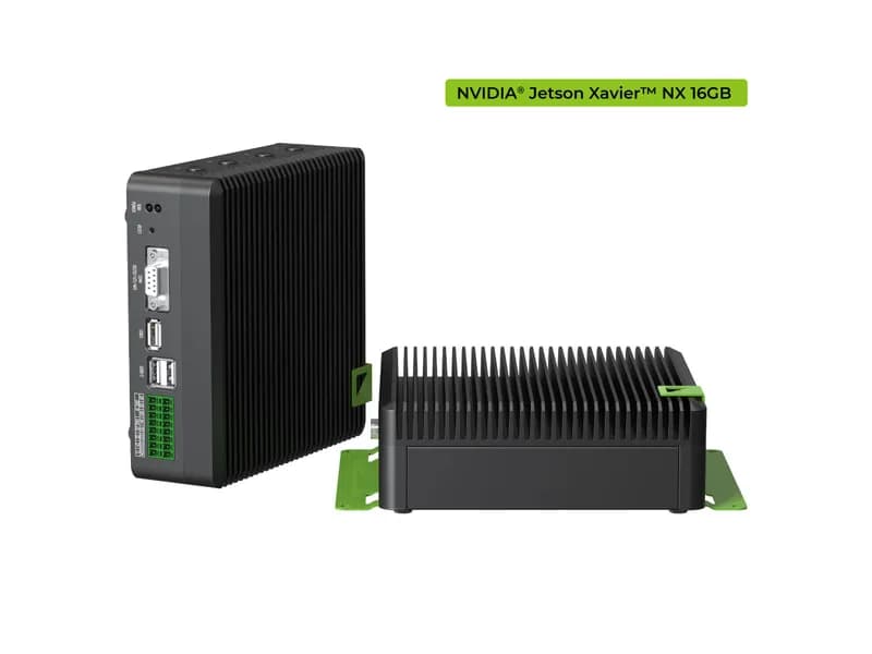 reComputer Industrial J2012 - Безвентиляторное устройство Edge AI с модулем Jetson Xavier NX 16 ГБ, алюминиевый корпус с пассивным охлаждением, 2xRJ45 GbE, 1xRS232/RS-422/RS-485, 4xDI/DO, 1xCAN, 3xUSB3.2, предустановленная система JetPack