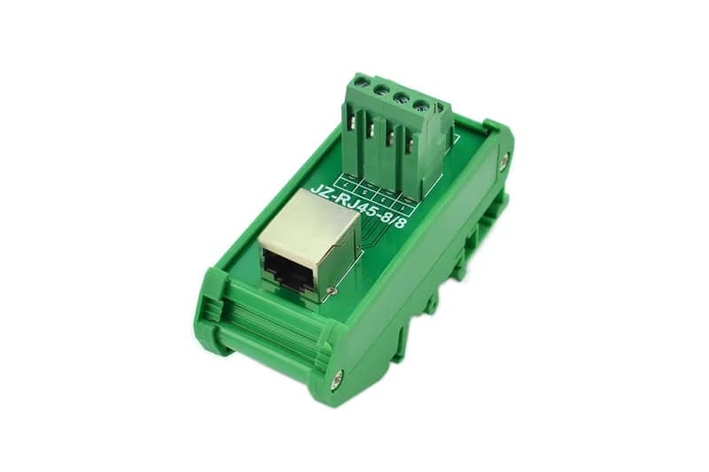 Упростите подключение с помощью адаптера клеммной колодки RJ45 на DIN-рейку!