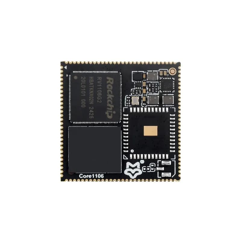 Базовая плата Luckfox Core1106 на базе чипа Rockchip RV1106, 8 ГБ eMMC, интегрирует процессоры ARM Cortex-A7/RISC-V MCU/NPU/ISP