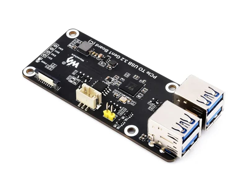 Плата PCIe на 4 канала USB3.2 Gen1 (C) для Raspberry Pi 5, скорость передачи до 5 Гбит/с, без драйверов, Plug And Play, адаптер Raspberry Pi 5 PCIe